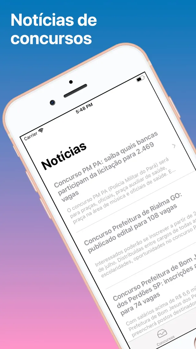 Radar de Concursos Públicos — capturas de tela 2